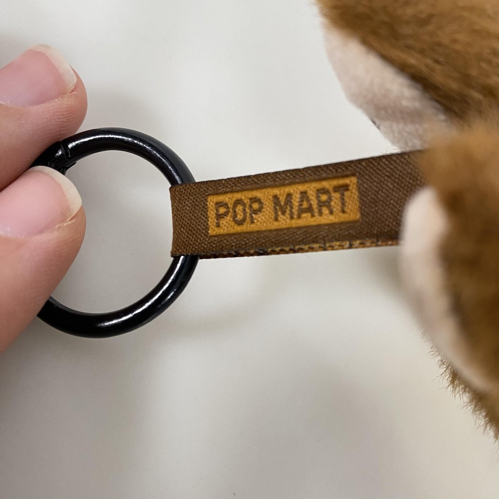 POP MART The Monsters Labubu Plush Figure Toy Brown Bunny Ears Keychain Doll - Picture 3 of 11